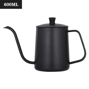 350ml 600ml Drip Kettle Coffee Tea Pot Non-stick Coating Food Grade Stainless Steel Gooseneck Drip Kettle Swan Neck Thin Mouth