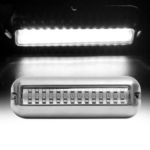 AUTOKEDAI 42/27 LEDs Boat Transom Light Stainless Steel Waterproof Marine Boat Underwater Pontoon Transom Lamp Universal