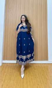 GAMIS KAFTAN JUMBO MOTIF KEKINIAN KAFTAN RAYON PREMIUM BEST SELLER