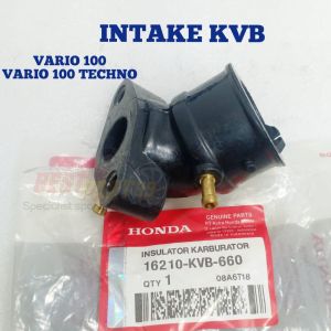 MANIPOL INTAKE VARIO 110 TECHNO 17110-KVB-900 MANIPUL KVB KUALITAS ORIGINAL ORI ASLI BERMUTU INTEKE MANIFOLD INSULATOR KARBU KARBURAOR beat scoopy karbu AHM