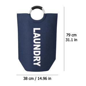 Extra-Large Waterproof Laundry Basket with Padded Handle / Multipurpose Foldable Laundry Hamper / Portable Thickened Washing Bin / for Home Bathroom Laundry Room