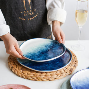 OMK Nordic Style Ceramic Dinner Plate 8 inch and 10 inch