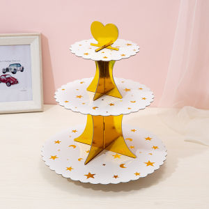 🇲🇾 🏆 3 Tier Cupcake Cake Cookie Display Round Stand Holder Dessert Tray Kek 3 Tingkat Kuih Stand Kek Decoration 三层蛋糕架