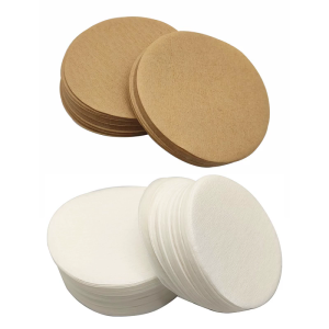 Pack of 100 Disposable Coffee Filters Round Natural Paper Coffee Extraction Papers Pulp Texture for Coffee