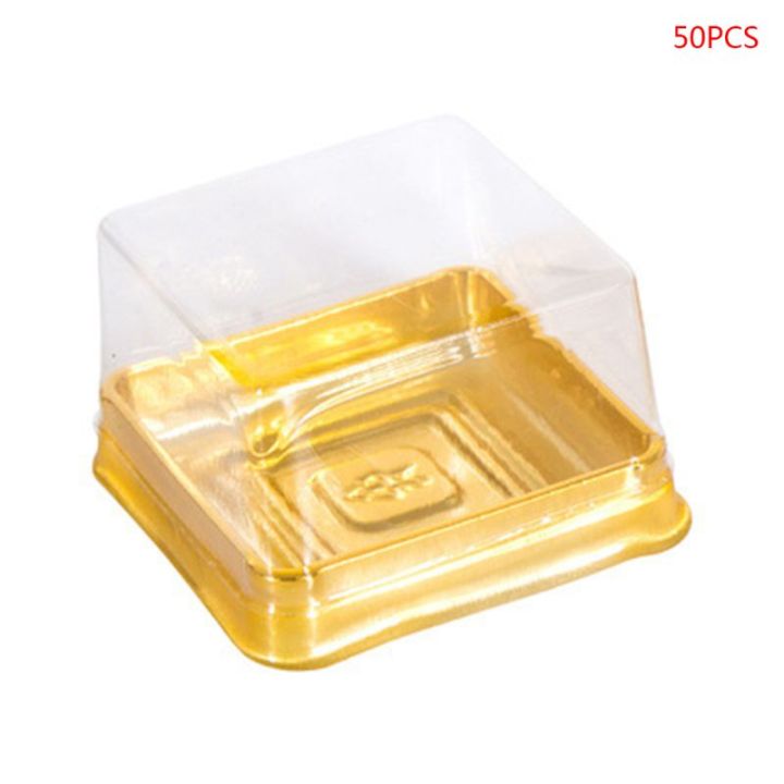 50pcs 63/100g Square Moon Cake Trays Mooncake Package Box