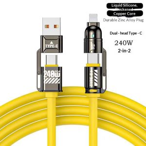 YZLong 240W PD Fast Charging Dual Type-C Cable for Huawei Apple Samsung Xiaomi Tablets