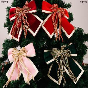 [COD] dgheg โบว์คริสต์มาสโบว์พวงหรีดขนาดใหญ่สำหรับห่อของขวัญต้นไม้งานฝีมือตกแต่งคริสต์มาสงานฝีมือวันหยุดต้นคริสต์มาสริบบิ้นประดับ