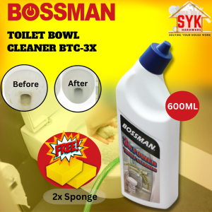SYK Bossman BTC-3X Toilet Bowl Cleaner Anti Bacterial Stain Remover Cleaner Cuci Mangkuk Tandas Free Gift