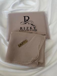 JILBAB SEGIEMPAT VOAL SERAT PREMIUM BY RIZKY COLLECTION | VOAL EMBOS LASERCUT PREMIUM (FREE POUCH)