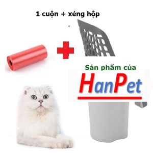 Xẻng xúc phân mèo thông minh kèm túi hốt- Xẻng hộp xúc cát mèo