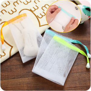 Exfoliating Mesh Net Soap Saver Pouch Bubble Foam Net Soap Mesh Bag Body Facial Cleaning Tool Body Accessories