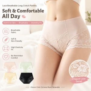 Women Panties Tummy Control Butt Lifter Panties Ice Silk Quick Dry Breathable Mid Waist 7A Antibacterial Triangle Underwear