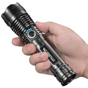 SERAPHYXO Waterproof LED Flashlights High Power Super Bright Rechargeable Flashlights Long Lasting Aluminum Alloy Handheld Torches Hiking
