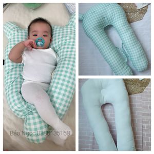 GỐI ÔM CHỮ U CHO BÉ (CHỐNG MÉO ĐẦUGIẬT MÌNH)GIÚP BÉ NGỦ NGON☆☆)