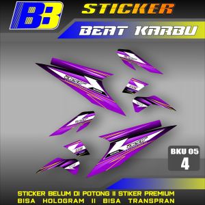 Striping Beat Karbu BISA HOLOGRAM 2008 2009 2010 2011 2012 Variasi Sticker Stiker bku 5