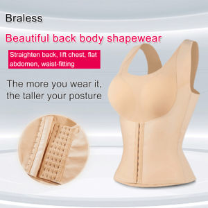 Women Racerback Design Slimming Camisole/Bra Shapewear Korset Badan Body Suit Long Korset Seamless Wanita Tanpa Jahitan/Baju Pelangsing Wanita Pelangsing Badan Pengecil Perut/Nonmarking Body Shaping Body Suit Tummy Tucking Waist Undershirt