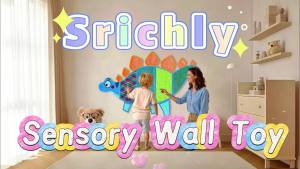 Sensory Wall Panel for Kids Texture-Packed Sensory Mats for Playroom Wall Decor Tactile Sensory Wall Toys for Kids with Autism Activity Wall Busy Board (Dinosaur-1)