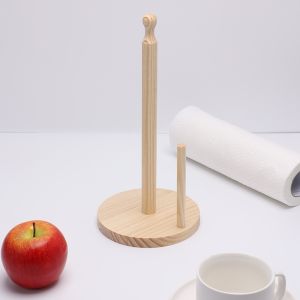Wooden Paper Towel Holder Home Supplies Tissue Paper Countertop Tissue Holder Rack Paper Towel Stand for Kitchen