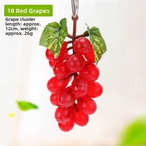 GOFIDIN Simulation Artificial Grapes Bunches Green Grass Realistic Fake Grape Bundles Decorative Artificial Faux Fruits Table Decoration