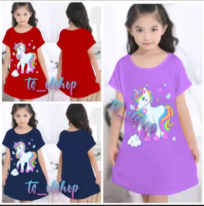 Aero Komb Leher Rib Unicorn Bunga Sweater Anak Perempuan main image 0