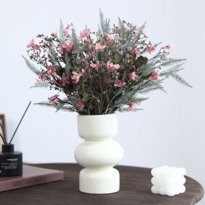 UMBRAULI Luxury Artificial Daisy Flower Branch Plastic Real Touch Simulation Chrysanthemums DIY Vase Decor Floral Art Silk Fake Flowers Wedding