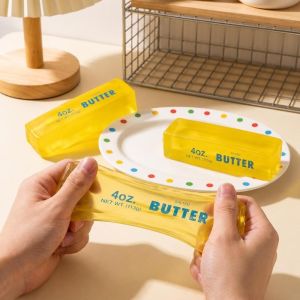 EINC033421 No Bounce Butter Stick Squeeze Toy Stress Relief Hand Relaxation Fidget Toy Decompression Simulation Food Toy Gift