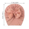 Soft Newborn Baby Girls Hats Dot Prints Bowkont Baby Hat Infant Turban Elastic Floral Caps. 