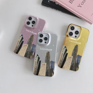 Customized Name Glitter PU Leather Stars Case For Iphone 13 12 16 14 16 Pro Max 15plus Case Hard Metallic PU Covers high quality