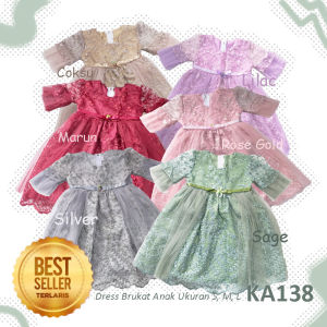 Baju Warna Sage Green 1 Tahun Dress Lebaran Anak Terbaru 2023 Ukuran S M L Terbaru Baju Bayi 6 12 Bulan Bahan Brukat Tile Tulle Gaun Muslim Anak 2 Tahun Bahan Tile Bordir Brokat Tutu Warna Lilac KAP138