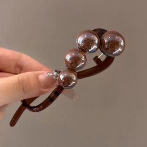 Women Peal Metal Barrette Clip Hairpins Simulated Pearl Bridal Tiara Hair Accessories Wedding Fashion Hairstyle Design Tools