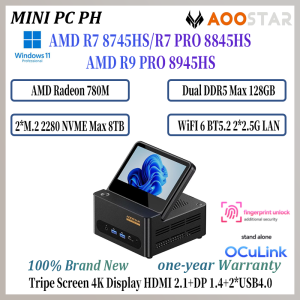 AOOSTAR G-FLIP AMD R7 8745HS/R7PRO 8845HS/R9PRO 8945HS 2*DDR5 2*M.2 2280 OCulink WiFi6 BT5.2 Gaming Office MINI PC