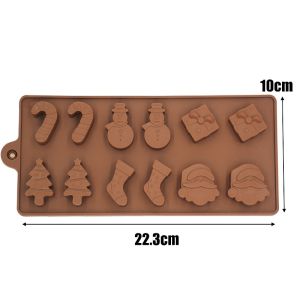 Khuôn Silicon Giáng Sinh Hình ông Già Noel - Cây Thông - Gói Quà - Người Tuyết - ủng - Khuôn Làm Kẹo Noel