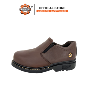 GUZZI® GZ327 | Low Cut Elastic Band Slip On Safety Work Boot - Genuine Top Grain Leather Safety Shoes Steel Toe Cap Steel Plate Goodyear Welt