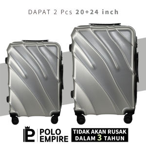 [polo empire-stiker diberikan] koper polo fiber 20inch+24inch beli 1 dapat 2 koper big sale koperkoper umrohkoper travellingkoper anti pecahkoper terlarisbisa bayar ditempat kabin