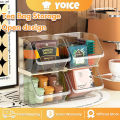 Yoice Clear Tea Bag Storage Box With Partition Coffee Capsule Storage Box Coffee Bag Storage Container Box Tea Bag Organizer Rack Desktop Tea Display Rack. 
