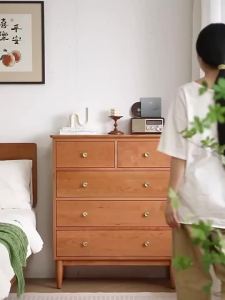 Urban Echo Storage Cabinet All Solid Wood Five Drawer Cabinet Chest Of Drawers Nordic Modern Minimalist Living Room Storage