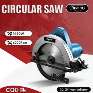 REAIM Circular Saw - Heavy Duty 7-1/4" 1400W Industrial Electric Wood Cutter & Power Tool