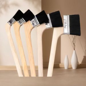 FPXR8 ข้อศอกจับยาว แปรงขนอเนกประสงค์ ด้ามแปรงไม้ เครื่องมือทำความสะอาดมือ แปรงด้ามไม้ มัลติฟังก์ชั่ ภาพวาดติดผนัง แปรงทาสี คราบสกปรกคราบ