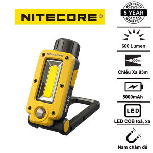 Đèn pin Nitecore NWL20 sáng 600 lumen chiếu xa 93m sạc USB-C đế nam châm đa năng