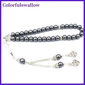 Colorfulswallow Hạt tròn 8mm đá mật kiểu hồi giáo Trung Đông hồi giáo kinh Mân Côi thủ công