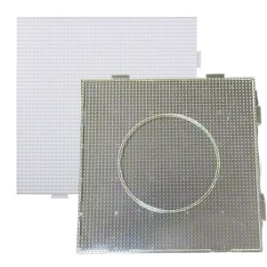 PRIMEPICKGLOBAL Handmade Crafts Decor Fuse Beads Pegboards DIY Make Puzzle Square Heat Resistant Round Template Creative Heat Resistant Perler Hama Beads Handmade Craft