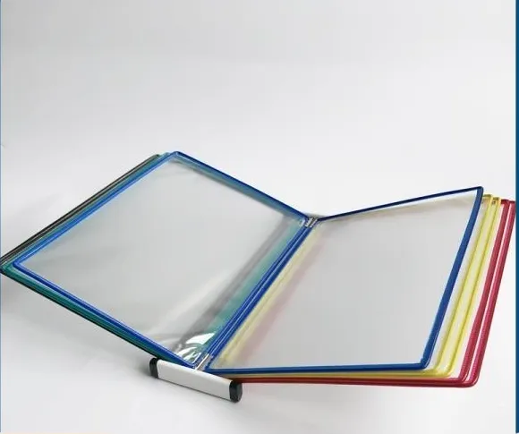 Portfolio File Display Rack A4 Wall-Mounted Folder Page-Turning Display File Rack Document Rack ...
