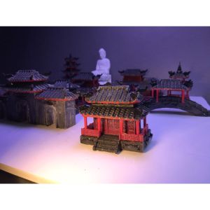 Nhà mini 2 mái - phụ kiện trang trí bể cá tiểu cảnh sân vườn hòn non bộ