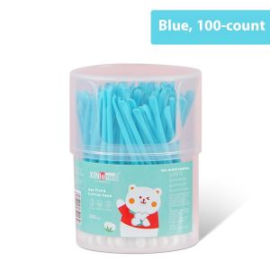 Tăm bông hai đầu cho làm sạch tai thấm nước mềm Mẹo Túi đựng đồ di động với 100 miếng