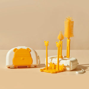 8 in 1 Baby Bottle Brush Bottle Cleaner Set Multifunction Cup Cleaning Brush Bottle Drying Rack