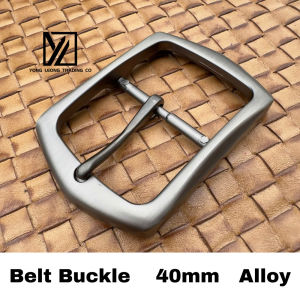YLT Alloy 40mm Middle Pin Belt Buckle Matte Gun Metal Grey Men Leather Belt Replacement