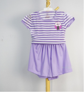 SETELAN ANAK PEREMPUAN MOTIF STRIP USIA 1 2 3 4 5 TAHUN