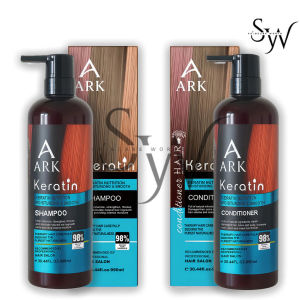 A ARK Keratin Hair Care Set – Shampoo 990ml Conditioner 990ml Mask 1090ml & Serum 100ml for Smooth Shiny & Damage-Repaired Hair by #SCW