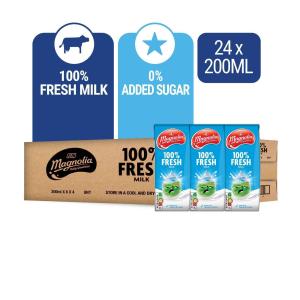 Magnolia UHT 100 Percent Fresh Milk 200ML X 24