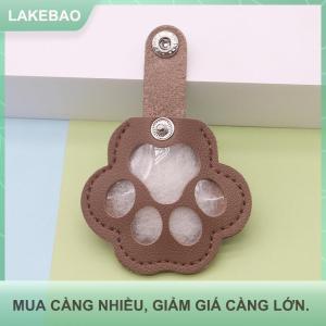 【LAKEBAO】 Tưởng Niệm Pet Tóc Lưu Trữ Túi Đa Chức Năng Xách Tay Chân Hình PU Da Keychain Kỷ Niệm Pet DIY Trang Trí Quà Tặng